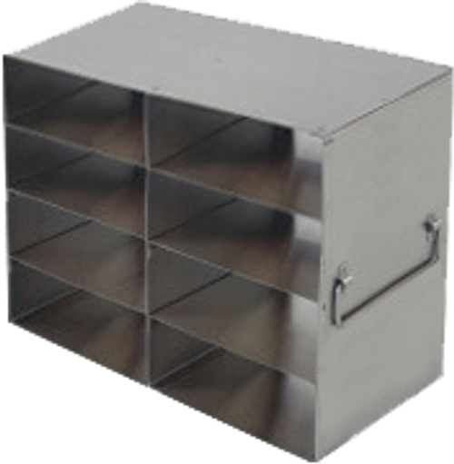 stainless steel laboratory freezer rack for 100 place hinged lid plastic cryo boxes two deep by four high 