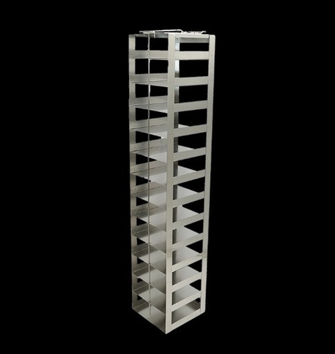 [FR-A-CH-2-13] stainless steel vertical rack for chest freezer 2 boxes capacity 13 cryo boxes