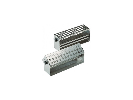 [lab-ks766] Test tube stand diameter 30 mm (stainless steel), 14 holes