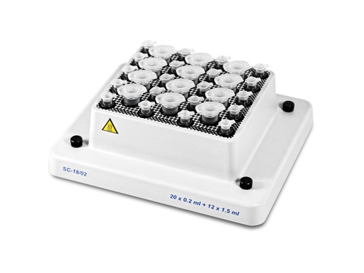 [lab-ks804] Block SC-18/02, 20x0,2 and 12x1,5 ml microtubes